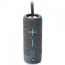 Портативна Bluetooth-колонка TG619C USB/TF з ремінцем Сіра