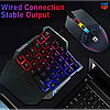 Комплект ігровий 2в1 одноручна клавіатура + миша з підсвіткою 198I G506, фото 2