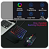 Комплект ігровий 2в1 одноручна клавіатура + миша з підсвіткою 198I G506, фото 3