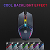 Комплект ігровий 2в1 одноручна клавіатура + миша з підсвіткою 198I G506, фото 4