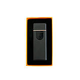 Електрозапальничка USB ZGP ABS, сенсорна електрична запальничка спіральна. GP-589 Колір чорний, фото 2