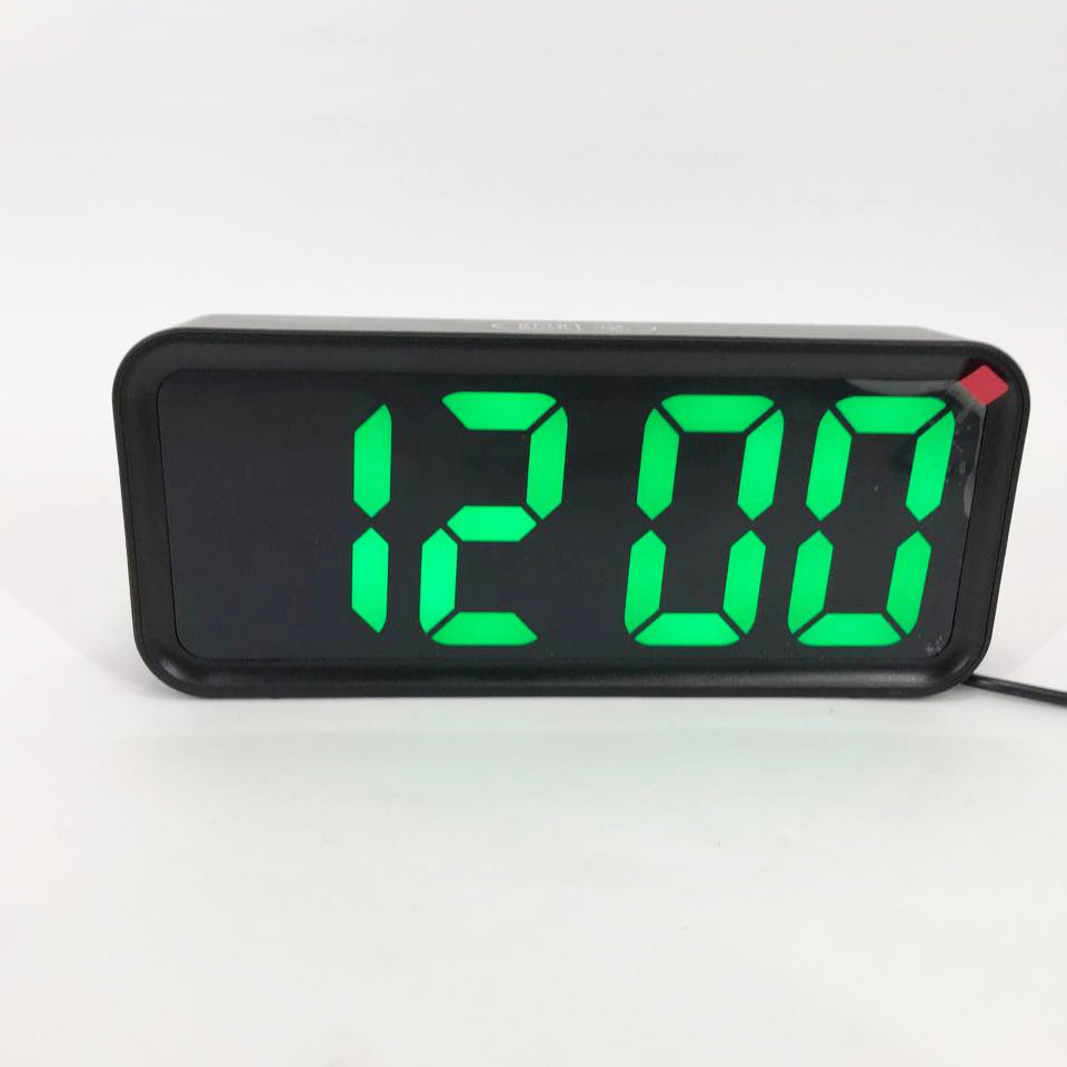 Годинник настільний DT-6508 з будильником та USB зарядкою із IN-781 зеленим підсвічуванням