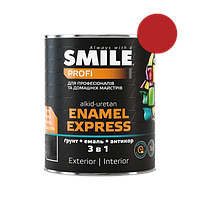 Емаль антикоррозійна Smile 3 в 1 "гладке покриття" RAL 3002 червона 2 л