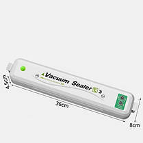 Вакуумний кухонний пакувальник автоматичний ущільнювач їжі Vacuum Sealer Білий, фото 5