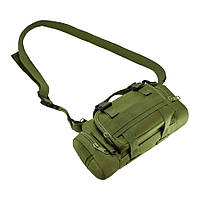 Сумка - підсумк тактична поясна Tactical військова, сумка нагрудна з ременем на плече 5 літрів QO-743 кордура хакі
