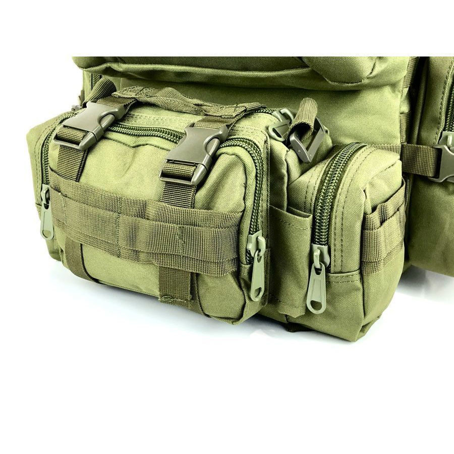 Сумка - підсумк тактична поясна Tactical військова, сумка нагрудна з ременем на плече 5 літрів QO-743 кордура хакі