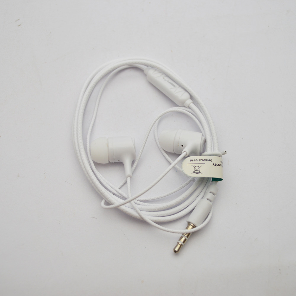 Провідні навушники з мікрофоном ANSTY E-054 3.5mm White, фото 3