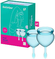 Менструальные чаши комплект 2 шт. Satisfyer Feel good Menstrual Cup light blue