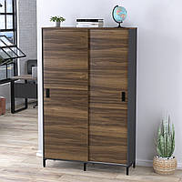 Шафа 2 дверна розсувна LS-1200-1900 антрацит ТМ Loft design