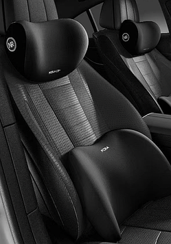 Комплект подушок для попереку та голови з ефектом пам’яті / Подушки для спини та шиї у авто / Набір подушок  автомобільних для спи