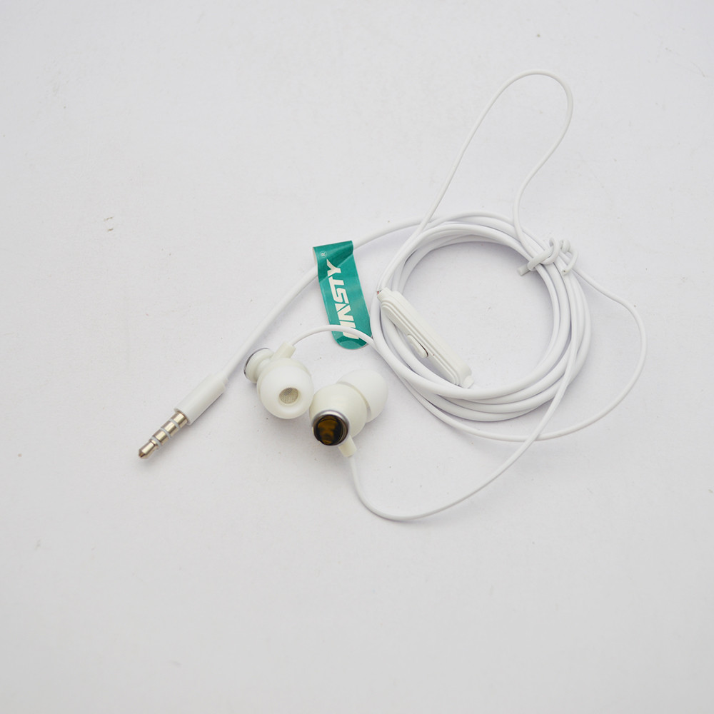 Провідні навушники з мікрофоном ANSTY E-046 3.5mm White, фото 3