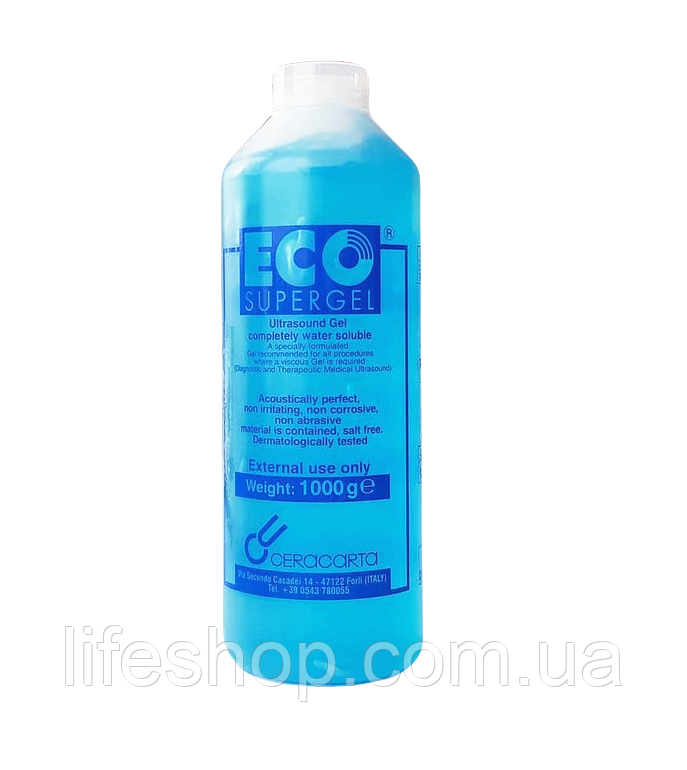 Гель для УЗД(контактний) ECO SUPERGEL блакитний 1Л