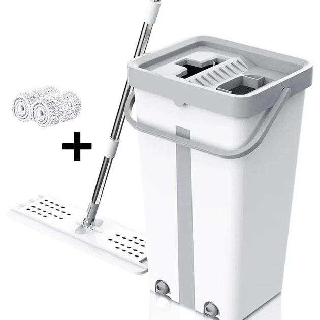 Швабра з автоматичним віджимом scratch cleaning, Швабра з контейнером Швабри віджимом механічним WE-63, фото 1