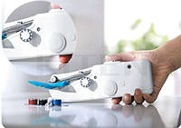 Швейна міні-машинка ручна портативна на батарейках для ремонту одягу Mini Sewing Handy Stitch