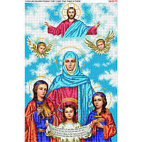 Схема вышивки бисером на габардине Вера, Надежда, Любовь и мать их Софья