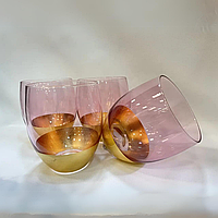 Красивые стаканы 500 мл Цветные стаканы для вода Сервировка стола стаканы Необычный стакан Модные стаканы