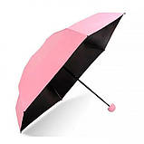Кишенькова парасолька, Capsule umbrella, Парасолька маленька, Парасолька umbrella, Парасолька для дівчат. MI-684 Колір: рожевий, фото 6