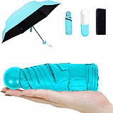 Кишенькова міні парасолька | Парасолі для дівчат | Парасолька для дівчат | Парасолька маленька. TH-465 Колір: блакитний, фото 10