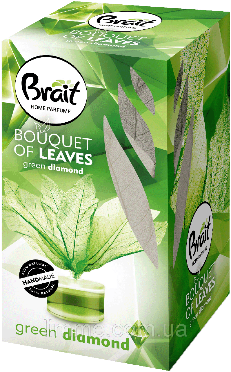 Освіжувач повітря листя  BRAIT green diamond, 50 мл