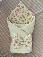 Демисезонный детский конверт-одеяло для новорожденного "Rose"