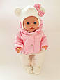 Одяг для ляльки Бебі Борн / Baby Born 42-45 см Набір зимовий біло-рожевий 82, фото 3
