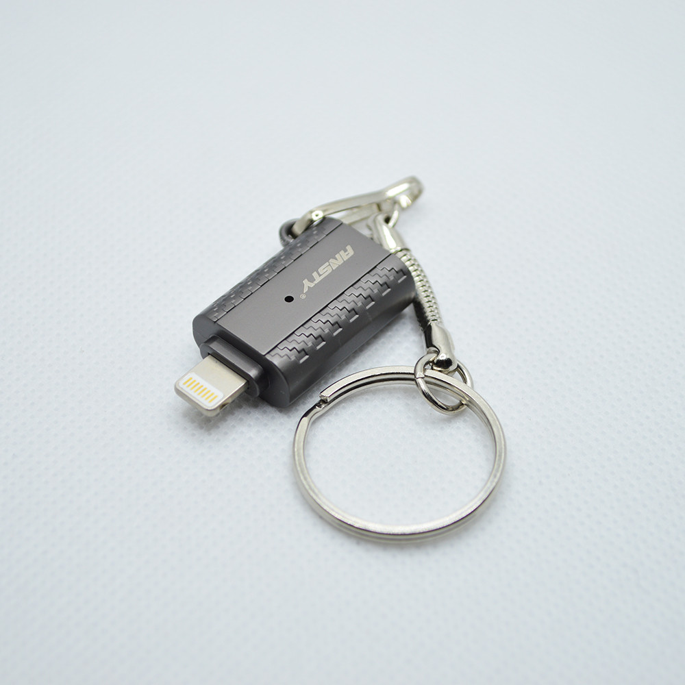 Перехідник OTG ANSTY UA-02 USB to Lightning Male Dark Grey, фото 3