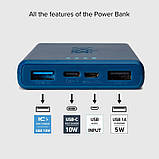 Павербанк (Зовнішній акумулятор) SBS TTBB10000FASTK 10000Mah. BV-643 Колір: синій, фото 8