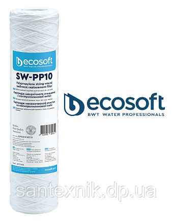Картридж (10мк) із поліпропіленової нитки Ecosoft 2.5"x10" 10 мкм (CPN251010ECO)