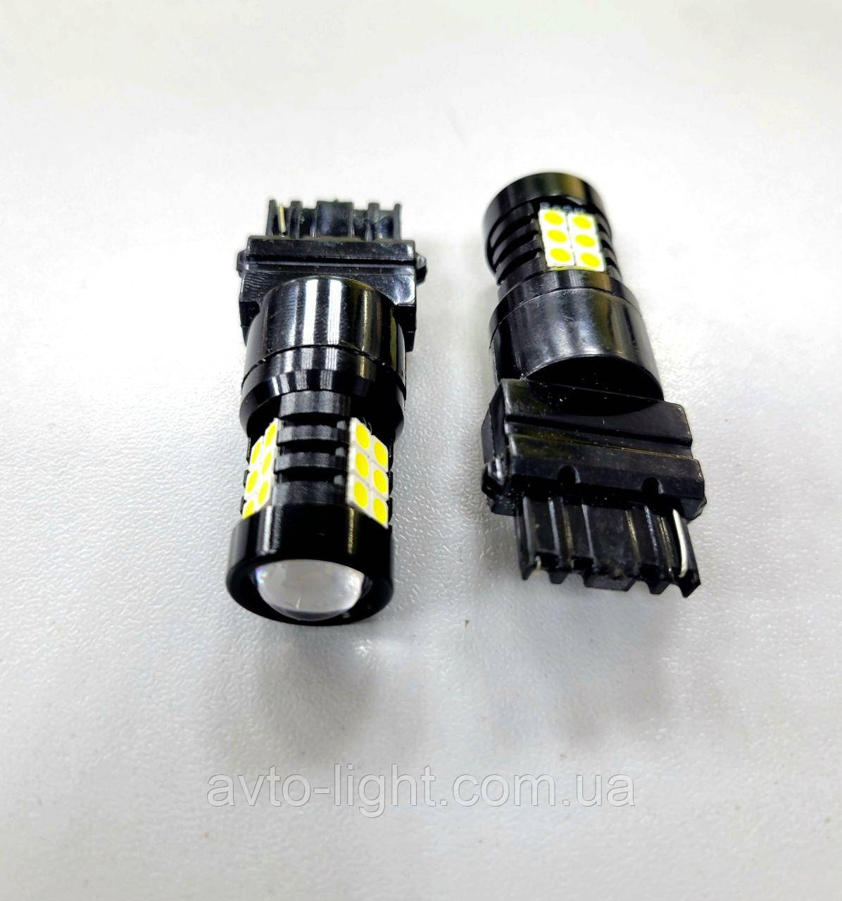 T25/P27W 3156 21SMD 3030 (1 контакт чорний + лінза)
