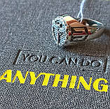 Перстень військова розвідка срібний 925 проби сова з мечем, фото 5