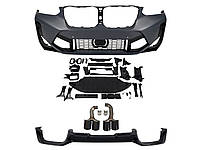 Передний бампер с диффузором ( Body Kit ) на BMW X4 G02 2022-2023 года ( стиль X4M F98 )