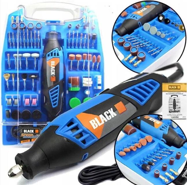 Гравер (шліфувальна машина) прямий Black, 240 Вт, 30 000 об/хв, фото 1