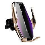 Автомобільний тримач S7 для телефону з швидкою зарядкою S7. PZ-945 Колір: золотий, фото 4