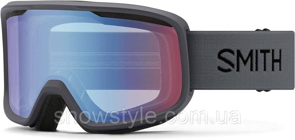 Гірськолижна маска Smtih Frontier Grey Лінза S1 Blue Sensor Mirror, фото 1