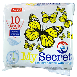 Гігієнічні прокладки My Secret Drysilk 3 краплі, 10 шт.