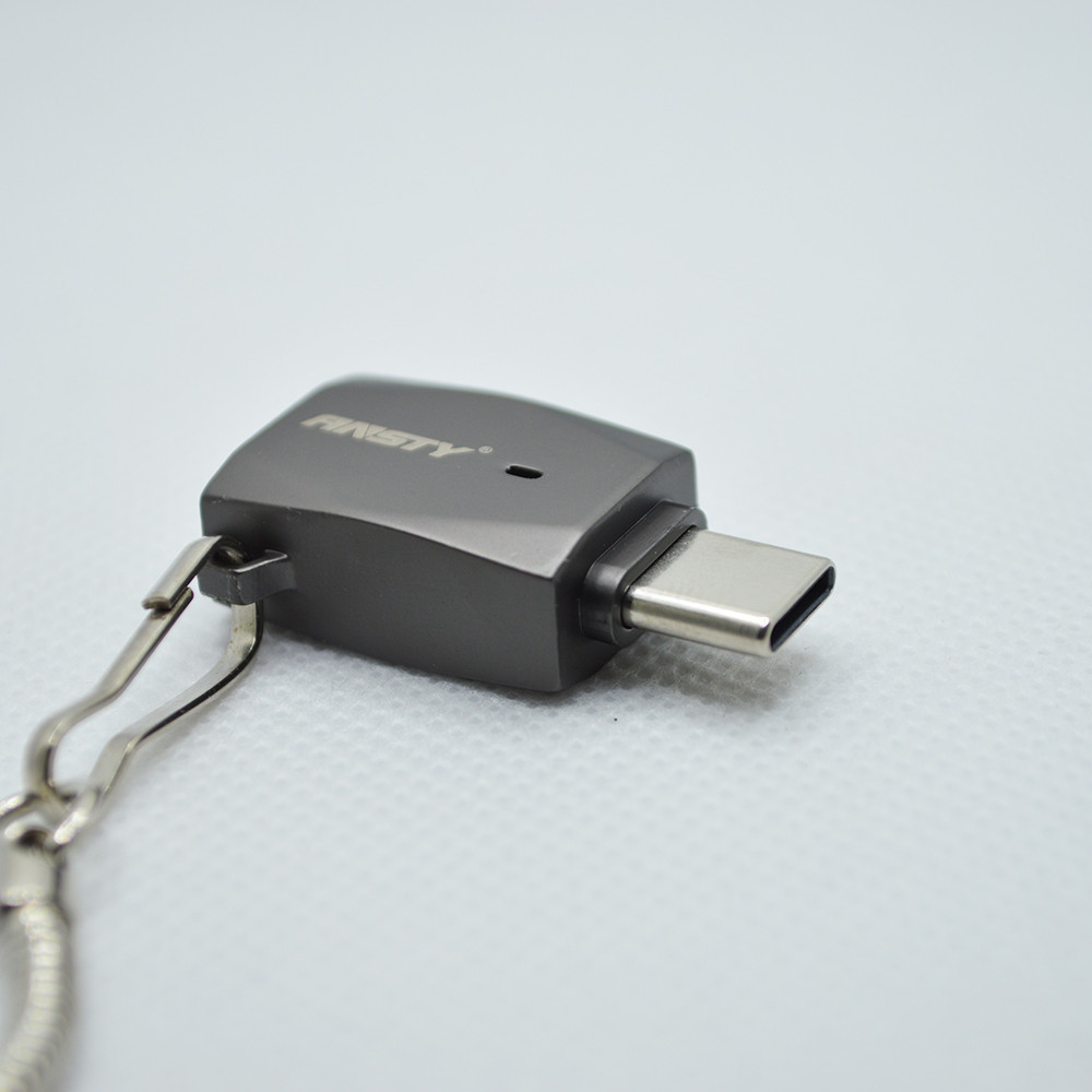 Перехідник OTG ANSTY UA-01 USB to Type-C Male Dark Grey, фото 5