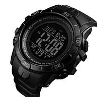 Годинник армійський скмей SKMEI 1475BK BLACK / Водостійкий тактичний годинник / AY-277 Протиударний годинник