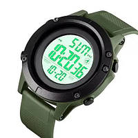 Годинник наручний чоловічий SKMEI 1508AGWT ARMY GREEN-WHITE, Водонепроникний чоловічий годинник. DY-680 Колір: зелений
