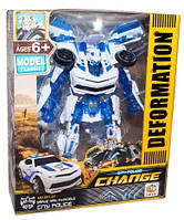 Дитяча іграшка робот трансформер Бамблбі поліцейська машина 611-27