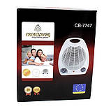 Побутовий тепловентилятор Crownberg CB-7747 Дуйчик обігрівач HQ-862 Тепловий вентилятор, фото 7