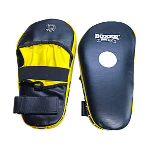 Лапи кікбоксерські BOXER шкіра жовті