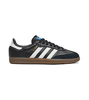 Женские кроссовки Adidas Samba black черные кеди A-1001