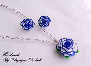 Набір Квітка сережки та підвіска