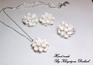 Набір квітка біла