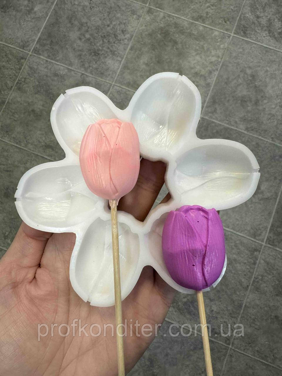 Ексклюзив. Силіконовий молд для шоколаду та ін "Бутон тюльпана №5", фото 1