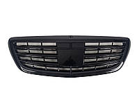 Решетка радиатора на Mercedes S-Class W222 2013-2020 года Full Black ( S63 AMG ) без Night Vision