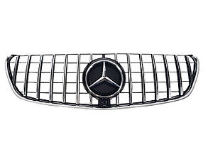 Решітка радіатора на Mercedes V-Class W447 2014-2019 року Chrome Black ( GT Panamericana) під камеру