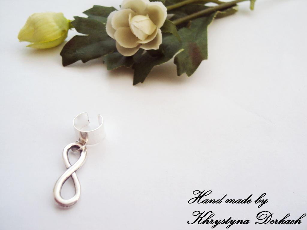 Серьги  кафф бесконечность infinity безкінечність, фото 1