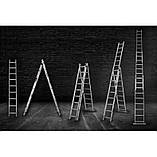 Драбина алюмінієва 3-секційна LADDER STANDARD (3х9 щаблів) (190-9309), фото 5