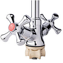 Змішувач для кухні Lidz Lamb 274F двовентильний з гнучким виливом LDLAM274FCRM35074 Chrome, фото 3